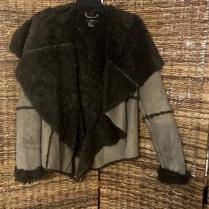Brown/Taupe faux fur Coat